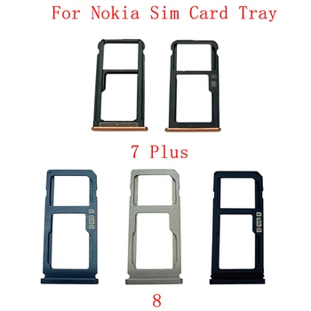 Лоток Для SIM-карт Держатель Слота для SIM-карт Nokia 8 7 Plus Memory microSD Запчасти Для Ремонта Лотка для sim-карт