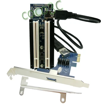 Адаптер PCI-e 1x 4x 8x 16x с двумя слотами PCI pci Express преобразует внешнюю карту pci slot