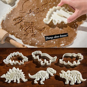 3D Большие формочки для печенья с динозавром, Формы для помадки, Форма для выпечки динозавров, Инструменты для выпечки тортов, Формочки для пряников, формы для печенья