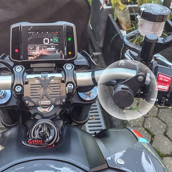 Новый Мотоцикл с двумя USB-разъемами для быстрой зарядки телефона Ipad, аксессуары для электроники Yamaha MT09 2017-2023 MT07 всех лет