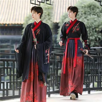 Hanfu Мужской китайский стиль боевых искусств Стиль древнего ученика, костюм феи, китайская одежда для косплея, традиционная одежда для выступлений