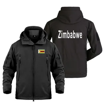 Новый Зимбабве Осень Зима Военная Поездка Уличные Куртки для Мужчин Флисовая Теплая Ветрозащитная Водонепроницаемая Мужская Куртка SoftShell