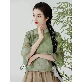Осеннее новое платье Cheongsam в китайском стиле от Hanfu Han Elements Zen в стиле Ретро в стиле Китайской Республики