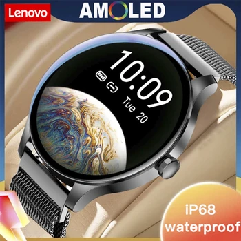 Lenovo 360 * 360 AMOLED HD Экран Смарт-Часы Мужские Женские Спортивные Фитнес-Трекер SmartWatch IP68 Водонепроницаемый Монитор сердечного ритма Часы