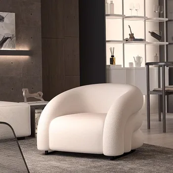 Белые Стулья Для Гостиной Односпальный Диван Comfy Relax Lazy Роскошное Кресло Для Гостиной Nordic Sillas Plegables Мебель Для Дома MQ50KT