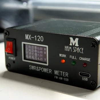 Wishcolor MX-120 1,8-50M 120W КСВ и измеритель мощности FM-AM-SSB Перезаряжаемый КСВ-Ваттметр с OLED-дисплеем