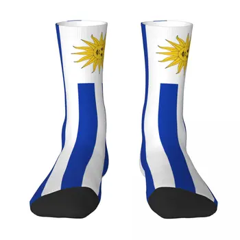 Носки для взрослых С флагом Уругвая, ЛУЧШАЯ ПОКУПКА, Компрессионные носки в рулонах с юмористической графикой