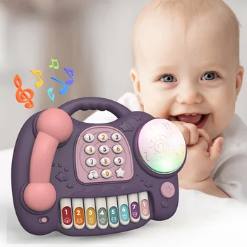 Игрушки для мобильных телефонов Монтессори для детей от 13 до 24 месяцев, Обучающий Музыкальный телефон, игрушка для китайской девочки, подарки на день рождения