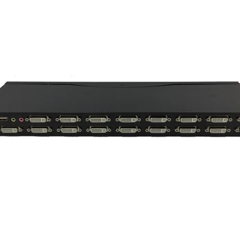 Завод может OEM 16-портовый Полноавтоматический USB DVI KVM-переключатель высокого качества 16 входов 1 выход с концентратором DVI KVM-переключатель 1920X1440 @ 60 Гц