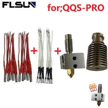 FLSUN QQS PRO Нагревательная трубка, аксессуары для 3D-принтера, Сопловой модуль 24v40w, запчасти для нагревателя картриджа Temperatur Оптом