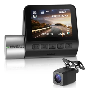 V50 Ultra HD Dash Cam Двухканальная 70mai Оптимизированная Автомобильная Видеорегистраторная камера A500 4K С GPS WiFi 170 ° Ночного видения высокой четкости