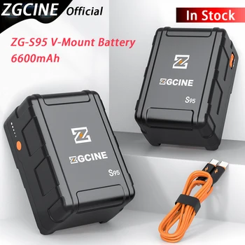 ZGCINE 3400 мАч 6600 мАч 6800 мАч 9600 мАч V Mount Аккумулятор Power Bank 14,8 В V Lock V Образный Аккумулятор PD Быстрая Зарядка Для Камеры DSLR