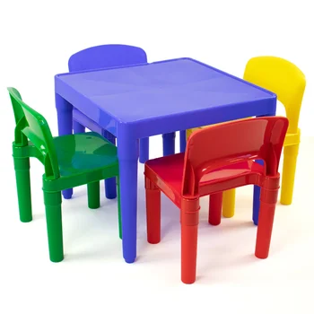 Набор Столов и стульев для малышей из 5 предметов - Стол для начальной школы, детский учебный стол, учебный стол для детей, детский стол