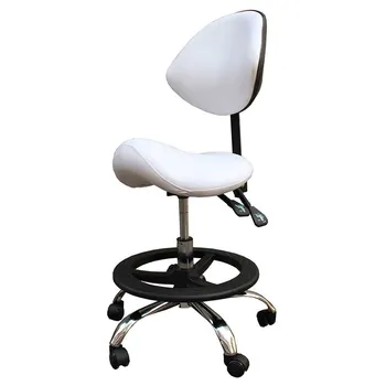 Современное кресло-седло с надписью; Поворотное Регулируемое Кожаное кресло, Медицинский Спа-табурет для рисования со спинкой для дома/офиса