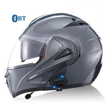 Изготовленные на заказ немецкие модульные шлемы в горошек с переворотом из углеродного волокна halmet Cascos, мотоциклетный шлем Blue tooth Inter Cross