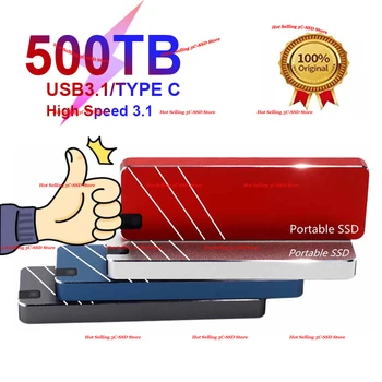 100% Оригинальный Портативный SSD Type-C/USB3.1 Внешний мобильный твердотельный накопитель Высокой Скорости 4 ТБ 8 ТБ 16 ТБ Жесткий диск для ноутбука Жесткий диск
