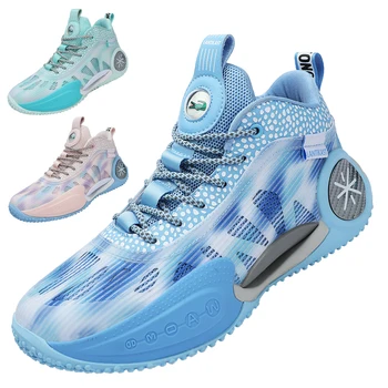 Новая модная молодежная повседневная спортивная обувь для мальчиков и девочек, школьная спортивная обувь для баскетбола, кроссовки, студенческая уличная обувь