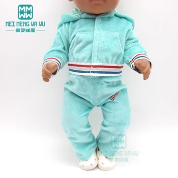 Кукольная Одежда Модный Спортивный костюм Со Стразами с Капюшоном для 43 см игрушки новорожденная кукла 18 Дюймов Американская кукла Нашего поколения