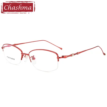 Очки в Овальной титановой Оправе, Легкий Классический Дизайн, Женские Выпускные Линзы, Красные Оптические очки