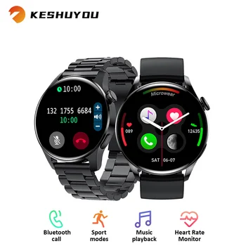KESHUYOU GT3 Смарт-часы Мужские с Подключением BT Call Для Женщин, Наручные Часы для Сна, Частота сердечных сокращений, Водонепроницаемые Смарт-Часы для Телефона Android iOS