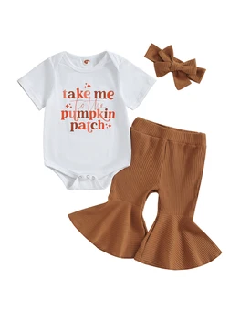 Милый Комплект костюмов для Хэллоуина для маленьких мальчиков, Очаровательный комбинезон с принтом призрака, полосатые леггинсы, стильный осенний наряд из 2 предметов