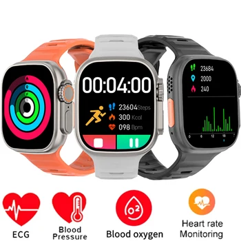 2023 для iPhone SE 5S 7 8 Plus 6 6S iPhone 13 Pro ЭКГ + PPG Смарт-Часы Мужские С Кислородом в Крови, Частотой сердечных сокращений, Артериальным Давлением, Часы Для Здоровья