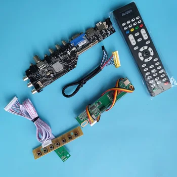 Для LTN154U1-L02-V 1920x1200 DVB-T DVB-T2 Дисплей светодиодный USB VGA AV TV драйвер цифровая панель пульт дистанционного управления HDMI-совместимая плата контроллера