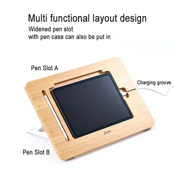Многоугольный Складной Регулируемый Бамбуковый Держатель для iPad с рисунком, подставка для iPad 11 дюймов 12,9 дюймов