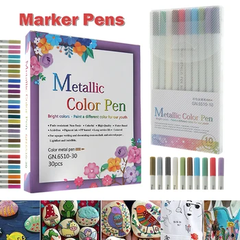 30 Цветных художественных красок, маркер, Акриловые ручки в виде ракушки, Набор для камня, Стекла, металла, ткани, холста, школьных принадлежностей для художника