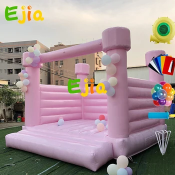 Мягкий розовый прыгающий батутный дом Мини надувной для проката вечеринок