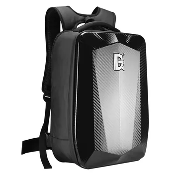 Мотоциклетная сумка Ghost Racing из углеродного волокна, байкерская сумка для хвоста, расширяемый мото шлем, сумка для путешествий, рюкзак для путешествий, черный