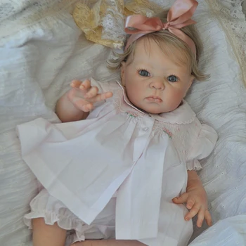 18-дюймовый комплект кукол Reborn Dimitri Мягкий на ощупь персиковый виниловый цвет Незавершенные части куклы подарок на День рождения