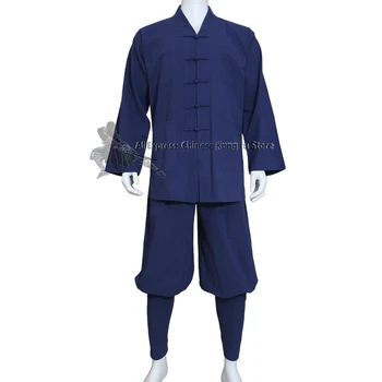 Летний хлопчатобумажный костюм буддийского монаха, форма Шаолиньского кунг-фу тайцзи, даосская одежда Удан, куртка и брюки Вин Чунь