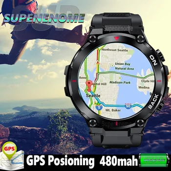 SUPENENOME 2023 Новая Модель GPS Смарт-часы Мужские Спортивные Smartwatch На открытом Воздухе IP68 Водонепроницаемые 480 мАч 40 Дней в режиме ожидания 360*360 HD Экран