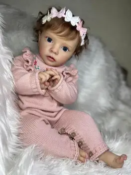 24-дюймовая высококачественная уже готовая кукла ручной работы Reborn Baby Doll Missy реалистичная мягкая на ощупь 3D кожа с видимыми венами корневые волосы