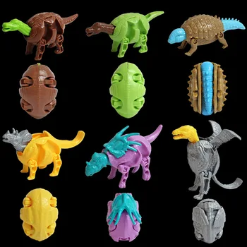 6 Горячих Продаваемых Красочных Деформированных Яиц Динозавра, Игрушки, Деформированные Скрученные Яйца Животных, Детские Развивающие Игрушки Для Мальчиков, Игрушечные Подарки