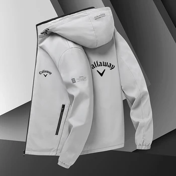 Осенняя походная куртка Callaway 2023, Высококачественная Мужская уличная куртка с принтом, Ветровка с капюшоном, Повседневный спортивный топ Премиум-класса для велоспорта