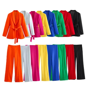 2023 Комплект женских брюк-карандашей, 8 цветов, Женские брюки с высокой талией, Белые, черные, Уличная одежда, Женские брюки, Летние брюки для офиса