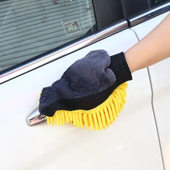 Универсальные супер перчатки из микрофибры, Перчатки для мойки автомобилей, инструмент для чистки автомобиля, двухсторонние перчатки для детализации автомобильных товаров