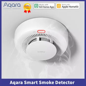 Новый Детектор дыма Aqara Zigbee Smart Fire Alarm Monitor Звуковое Оповещение Приложение Для домашней Безопасности Дистанционное Управление Для Xiaomi Mi home Homekit