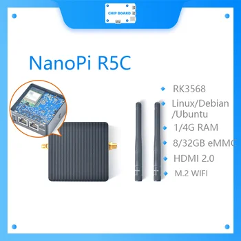 NanoPi R5C Rockchip RK3568B2 A55 Двойной порт Ethernet 2,5G Поддержка M.2 WiFi модуля HDMI2.0 Linux/Openwrt/Debian/Ubuntu