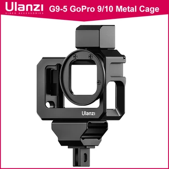 Ulanzi G9-5 Металлическая Клетка для GoPro Hero 11 10 9 Черная Рамка Корпус Чехол С камерой 