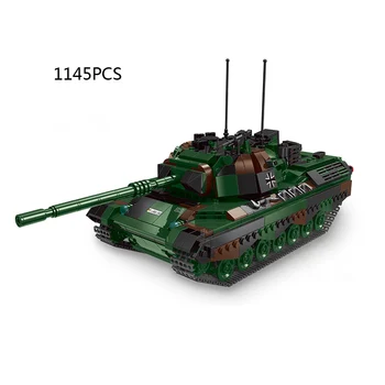 Масштаб 1:30 Ww2 Военный Леопард 1 Основная Боевая Модель Танка Batisbricks Moc Строительный Блок Мировая война Германия Армейские Силы Кирпичные Игрушки