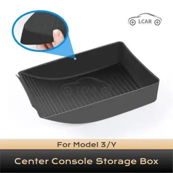 Для Tesla Mode Y Модель 3 Органайзер для Центральной Консоли Лоток Коробка Для Хранения Флокированный/ABS Подлокотник Скрытый Ящик Коробка Для Хранения Автомобильных Аксессуаров