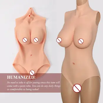 Силиконовые формы груди для кроссдрессинга, Полное Боди, Трусики с Искусственной вагиной, Корректирующее белье для женщин