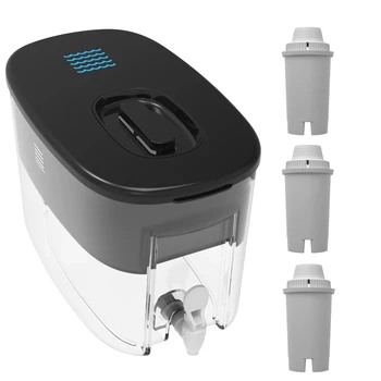 Дозатор щелочной фильтрованной воды включает в себя 3 дополнительных фильтра. Емкость Ионизатора чистой здоровой воды объемом 2,4 галлона, Clean & Toxin-Fre