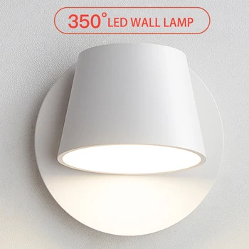 Внутренний светодиодный настенный светильник Лампы для чтения с возможностью Поворота на 350 ° Бра для дома, гостиной, прикроватных светильников