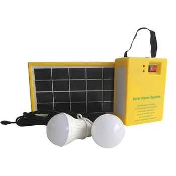 3,5 Вт Солнечная панель Комплект из 2 ламп Солнечная система Энергосберегающий Солнечный свет Наружный Внутренний Перезаряжаемый светодиодный светильник