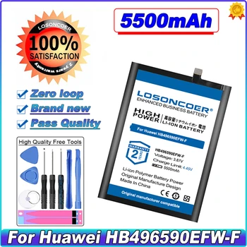 Аккумулятор для мобильного телефона LOSONCOER 5500mAh HB496590EFW-F для аккумулятора Huawei