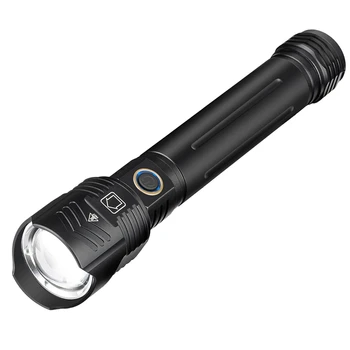 2X XHP160 Мощный светодиодный фонарик с USB-подзарядкой и зумом IPX6 Водонепроницаемый светильник-вспышка Light By 26650/18650